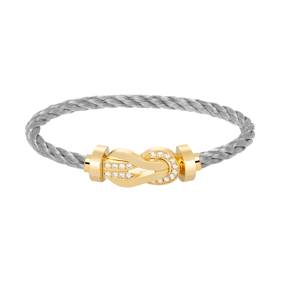 ¡®Imperial¡¯CHANCE LARGE 8 FIGURE BUCKLE HALF DIAMOND BRACELET GOLD