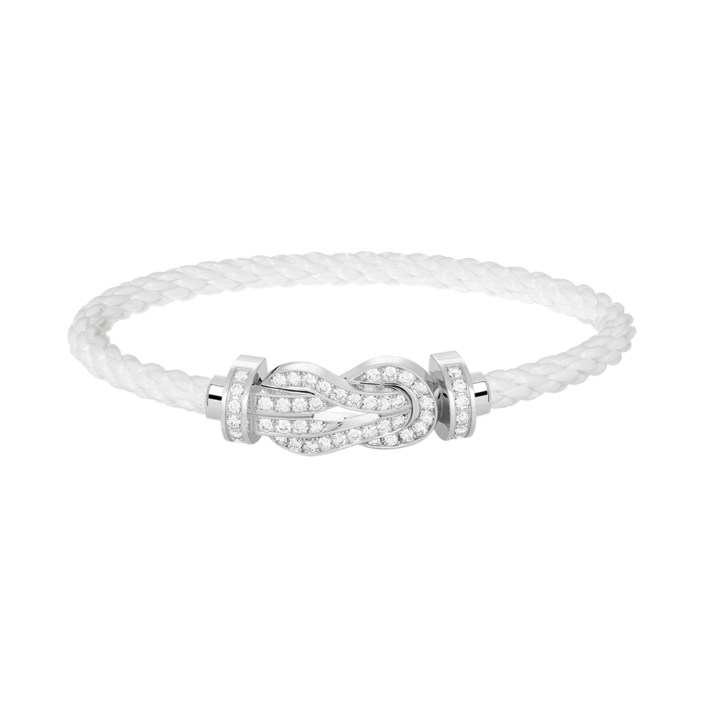 ¡®Imperial¡¯CHANCE LARGE 8 FIGURE BUCKLE FULL DIAMOND BRACELET SILVER
