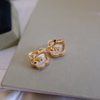 ¡®Imperial¡¯LUCKY PINK GOLD WHITE MOP EARRINGS