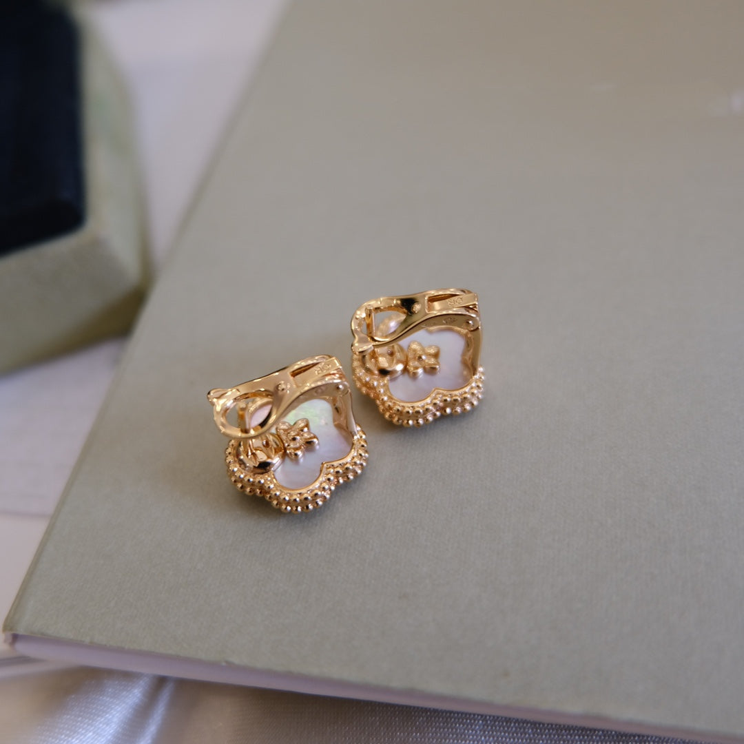 ¡®Imperial¡¯LUCKY PINK GOLD WHITE MOP EARRINGS