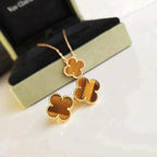 ¡®Imperial¡¯CLOVER MEDIUM 1 MOTIFS TIGER EYE EARRINGS