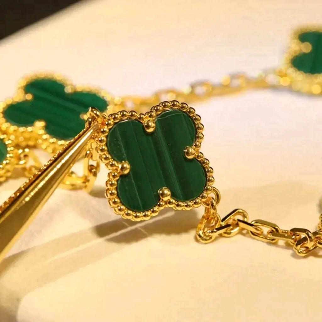 ¡®Imperial¡¯CLOVER 5 MOTIFS MALACHITE BRACELET