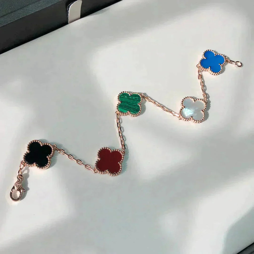 [Imperial]New CLOVER 5 MOTIFS MULTICOLOR BRACELET