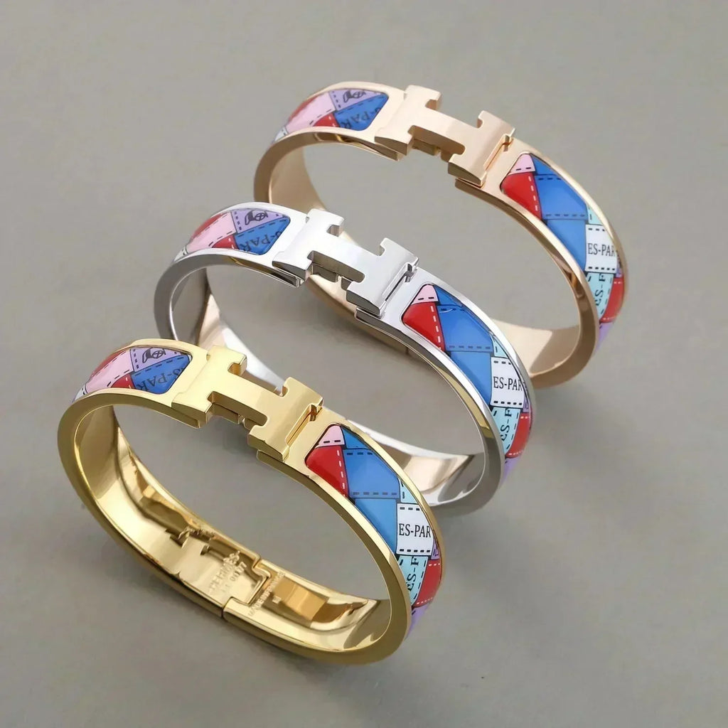 ¡®Imperial¡¯H BRACELET DOTTED BORDER 12MM