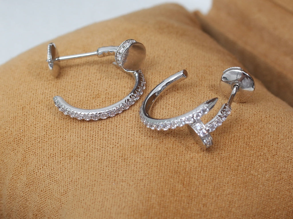 ¡®Imperial¡¯JUSTE EARRINGS 12.75MM SILVER DIAMOND