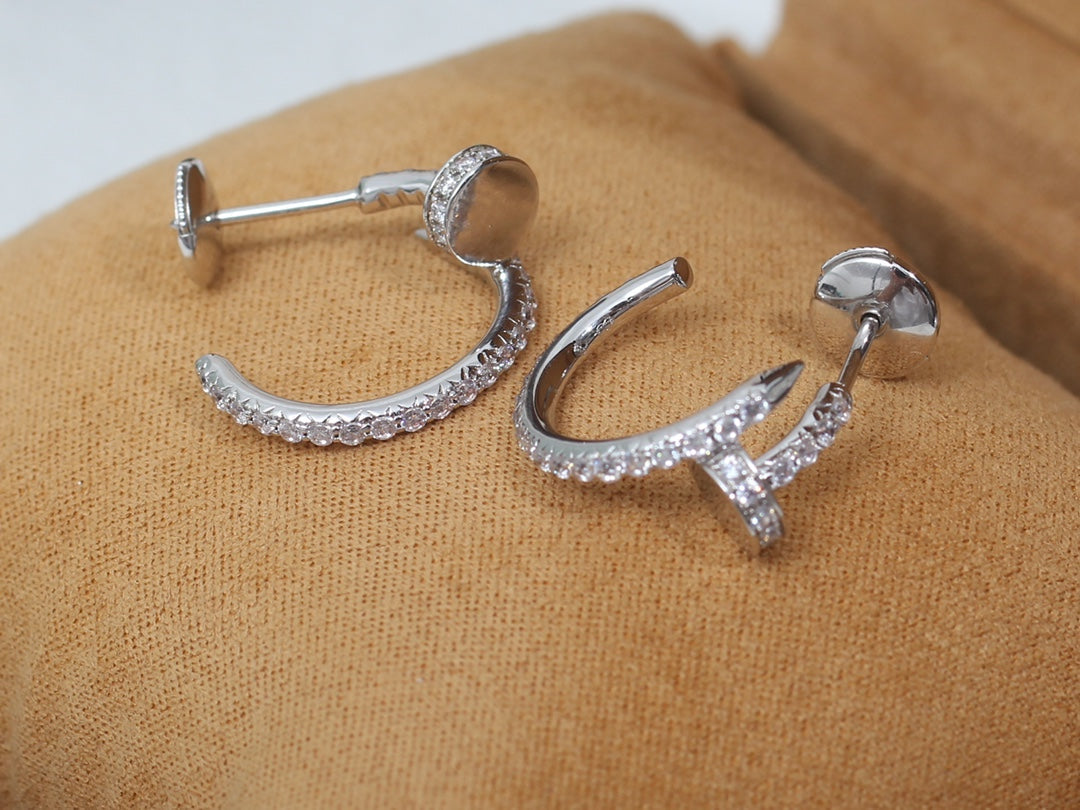 ¡®Imperial¡¯JUSTE EARRINGS 12.75MM SILVER DIAMOND