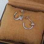 ¡®Imperial¡¯JUSTE EARRINGS 12.75MM SILVER DIAMOND