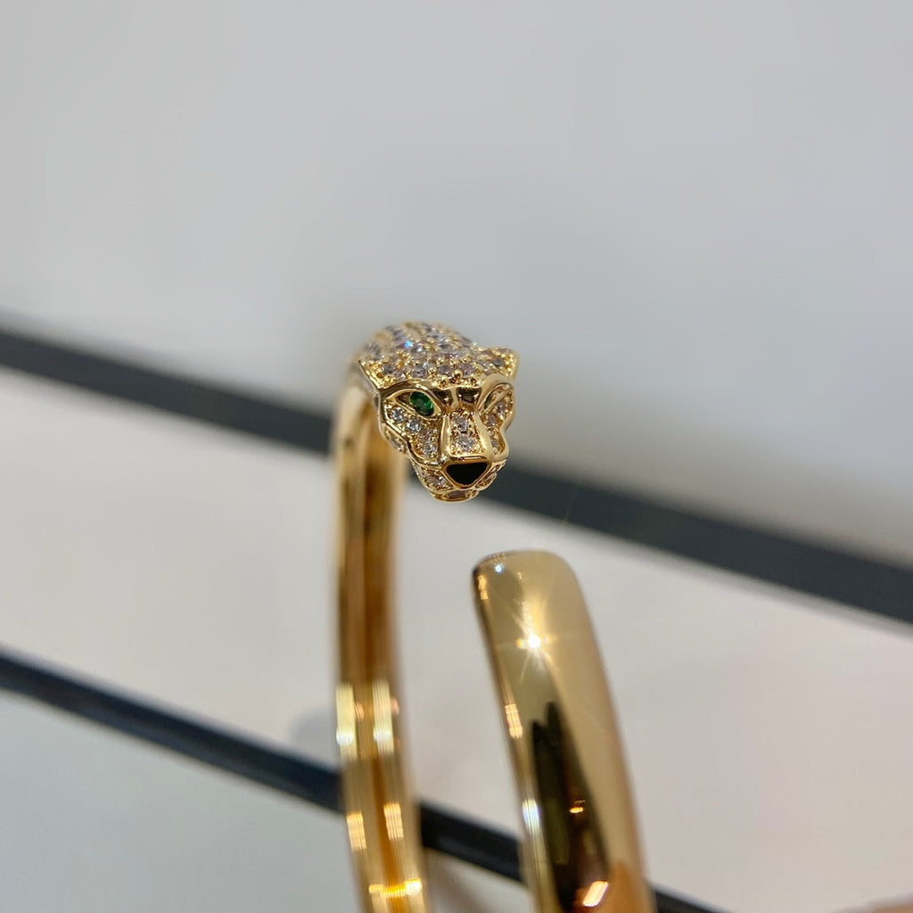 ¡®Imperial¡¯PANTHERE GOLD DIAMOND OPEN BRACELET