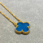 ¡®Imperial¡¯CLOVER 15MM BLUE AGATE NECKLACE