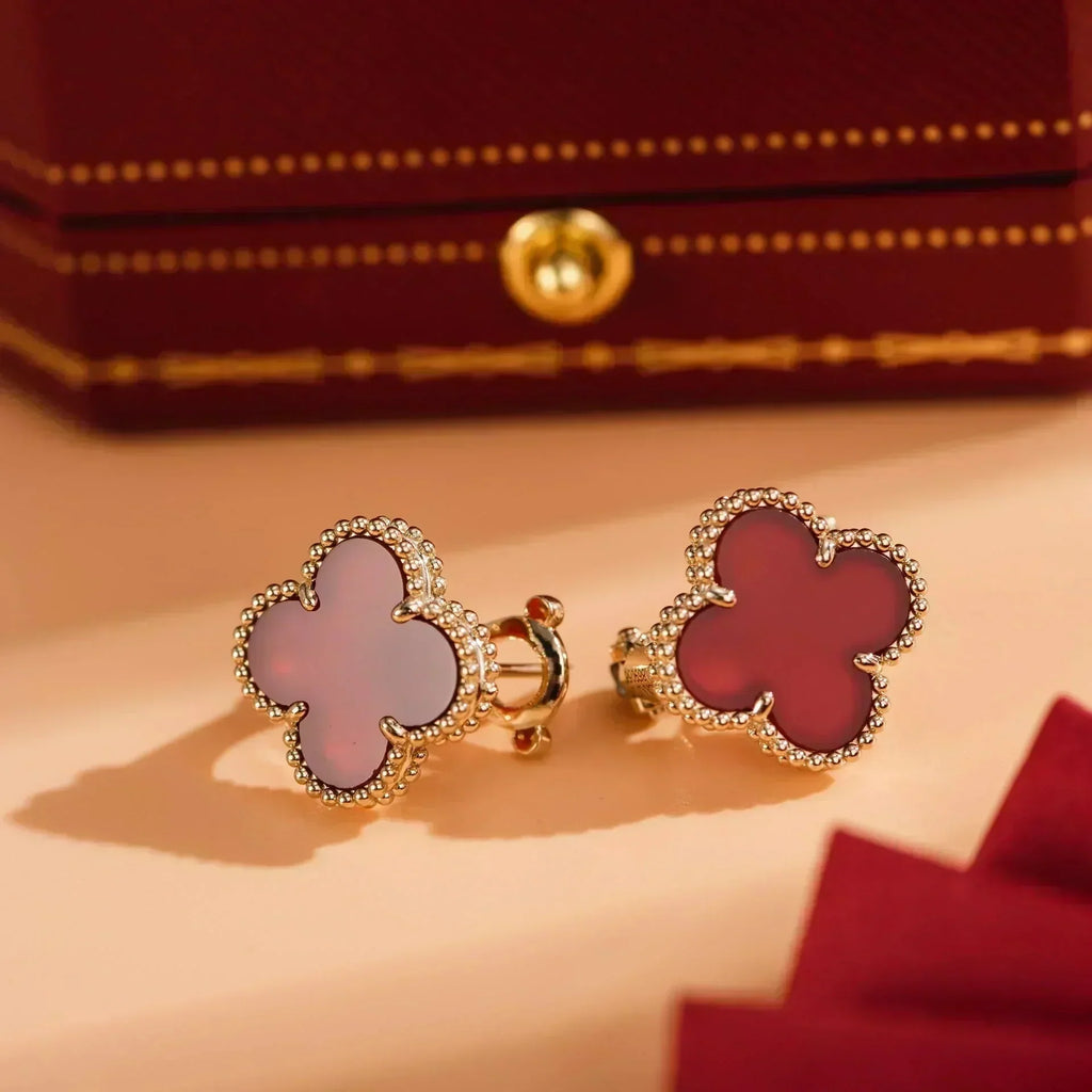 ¡®Imperial¡¯CLOVER MEDIUM 1 MOTIFS CARNELIAN  EARRINGS