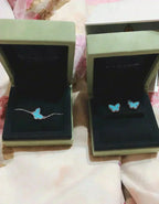 ¡®Imperial¡¯BUTTERFLY TURQUOISE EARRINGS SILVER