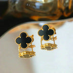 ¡®Imperial¡¯CLOVER MEDIUM 1 MOTIFS  ONYX STUD EARRINGS