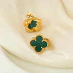 ¡®Imperial¡¯CLOVER MEDIUM 1 MOTIFS MALACHITE  EARRINGS