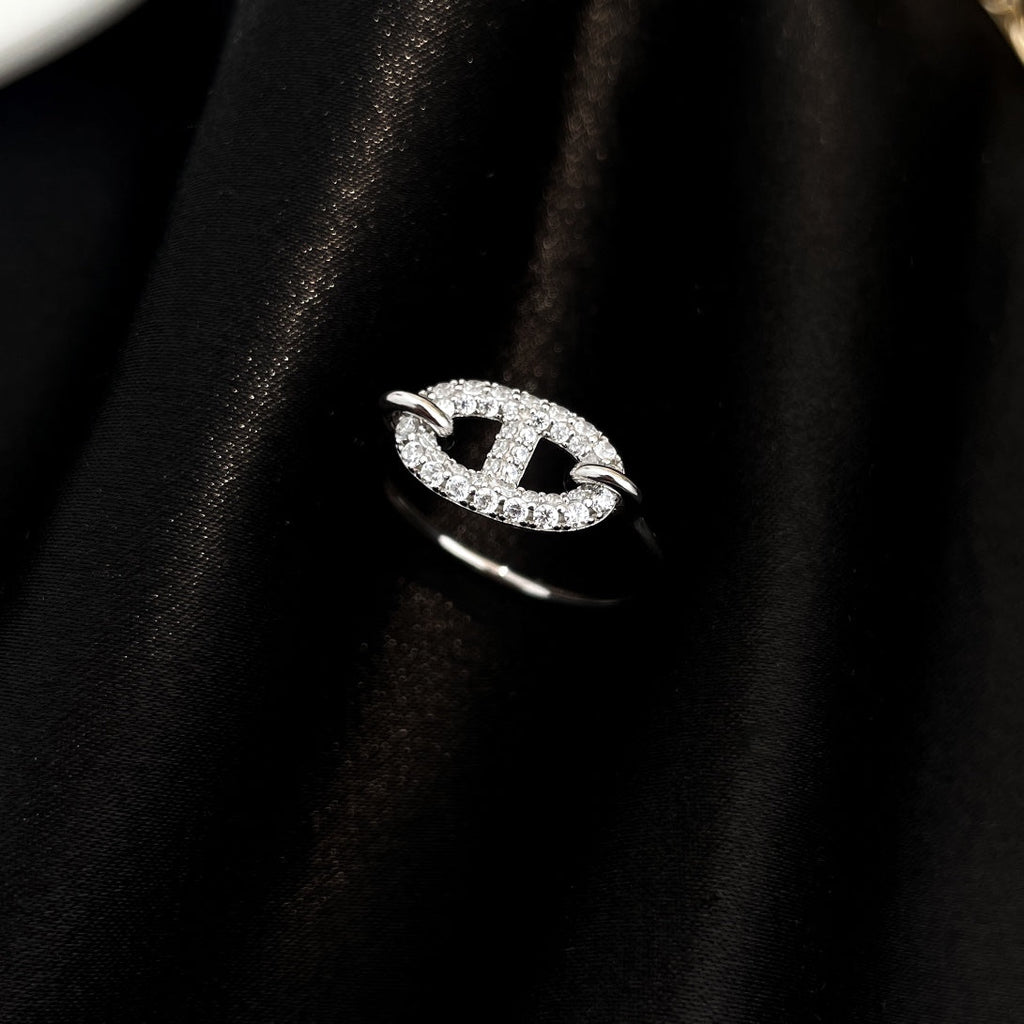 ¡®Imperial¡¯RONDE SMALL SILVER DIAMOND RING