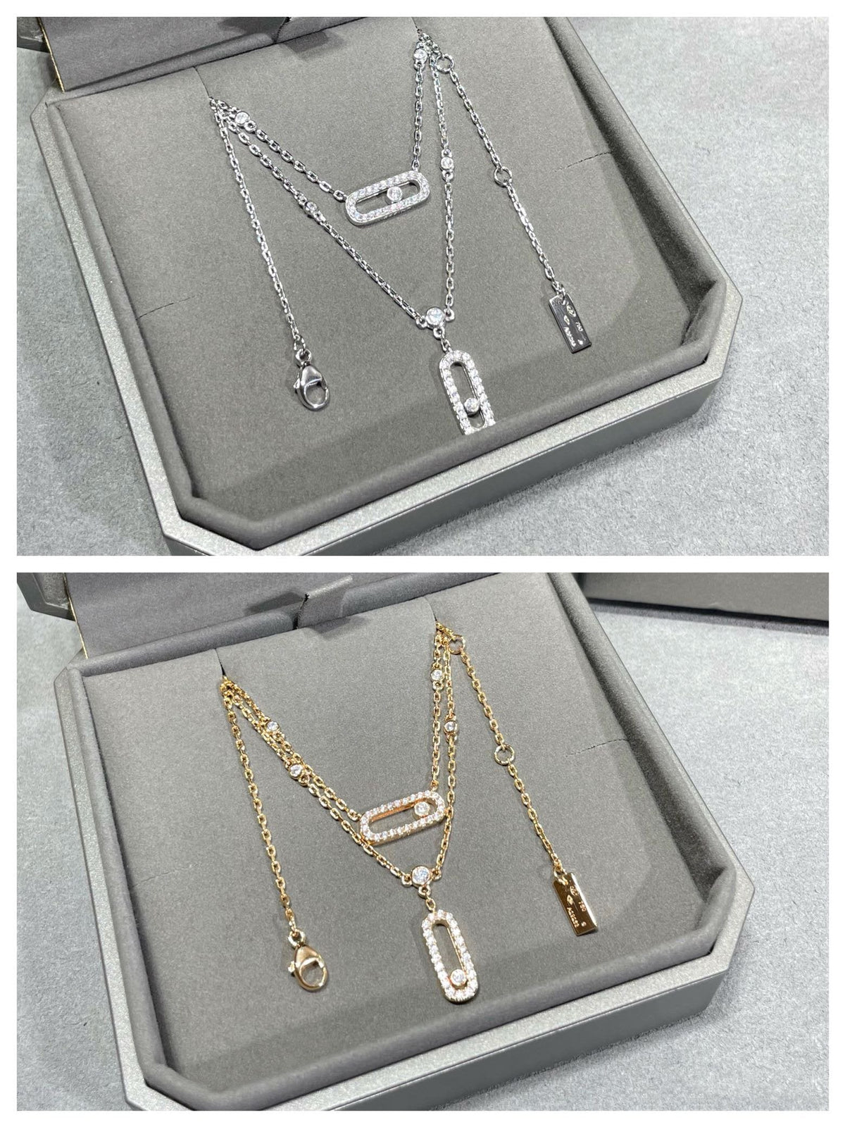 [Imperial] MOVE 2 ROW DIAMOND NECKLACE