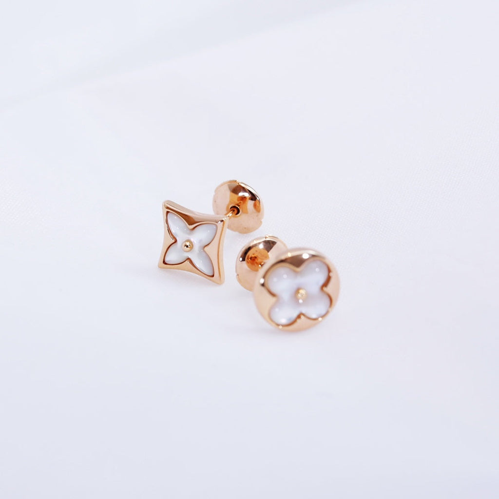 ¡®Imperial¡¯STAR AND SUN PINK GOLD MOP STUD EARRINGS