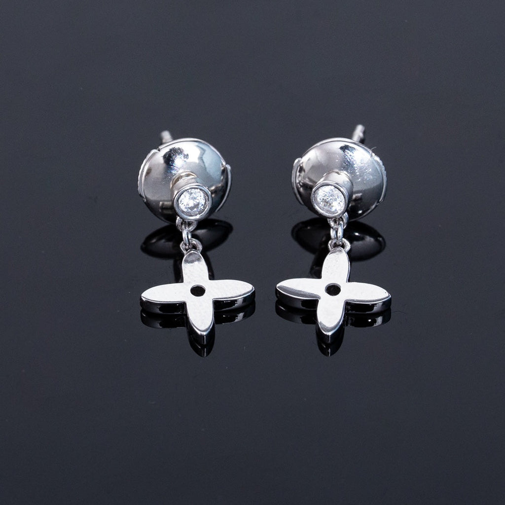 ¡®Imperial¡¯VIDYLLE SILVER DIAMOND MINI DROP EARRINGS