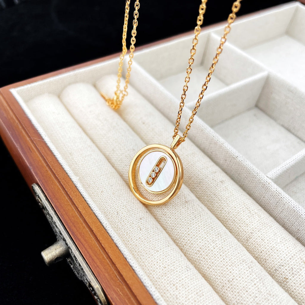 [Imperial] LUCKY MOVE MOP PINK GOLD NECKLACE