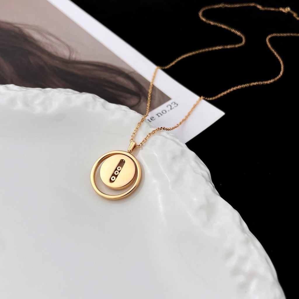 [Imperial] LUCKY MOVE MOP PINK GOLD NECKLACE