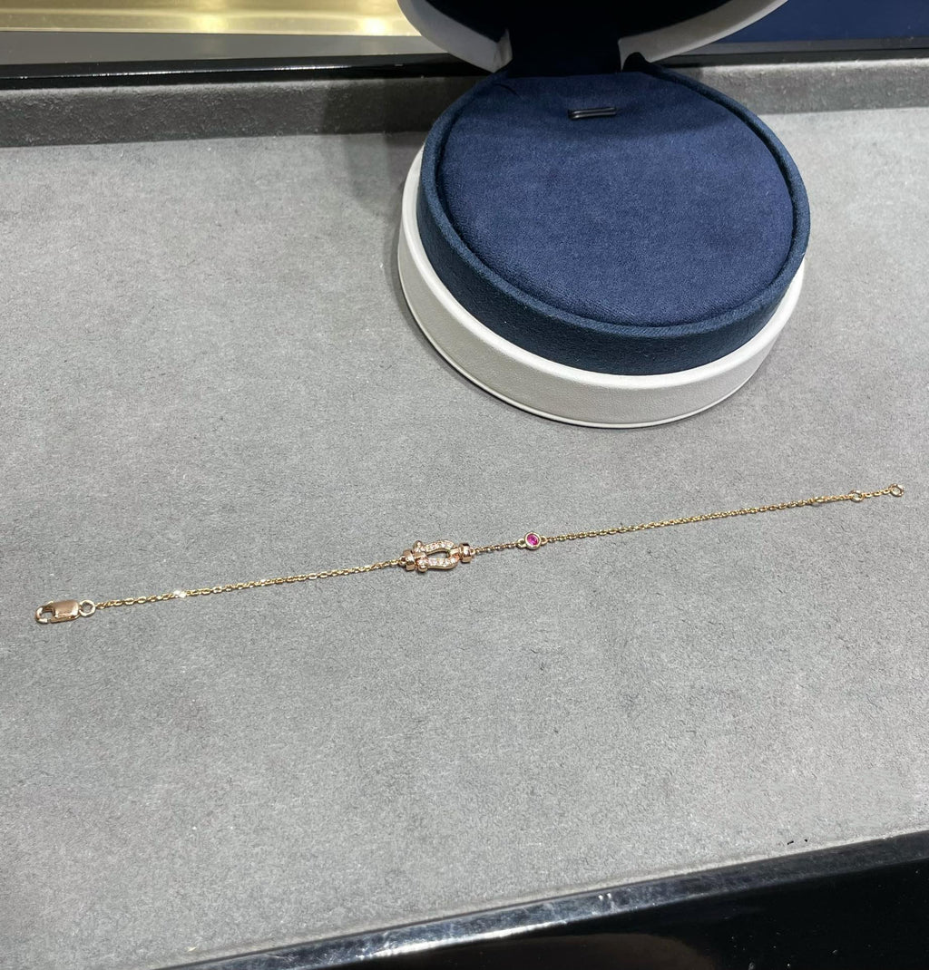 ¡®Imperial¡¯FORCE 10 DIAMOND CHAIN LINK PINK GOLD BRACELET