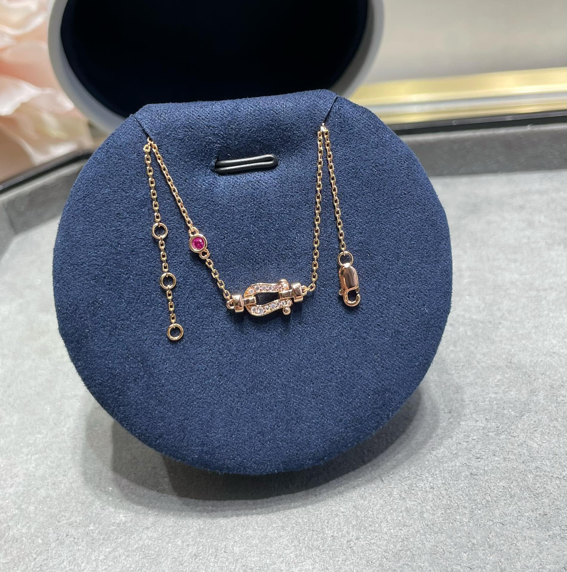 ¡®Imperial¡¯FORCE 10 DIAMOND CHAIN LINK PINK GOLD BRACELET