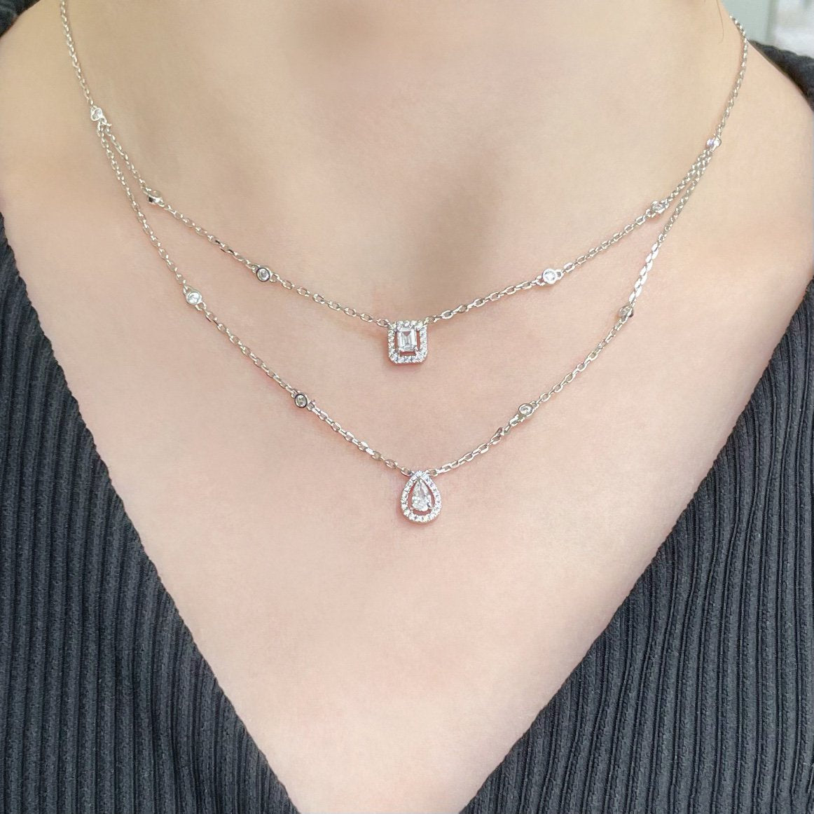 [Imperial] MEINE ZWEIREIHIGE DIAMANTENHALSKETTE