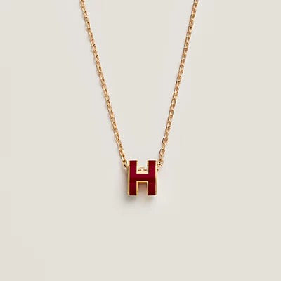 ¡®Imperial¡¯HM CLIC RED ENAMEL GOLD NECKLACE