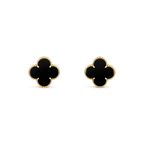 ¡®Imperial¡¯CLOVER MEDIUM 1 MOTIFS  ONYX STUD EARRINGS