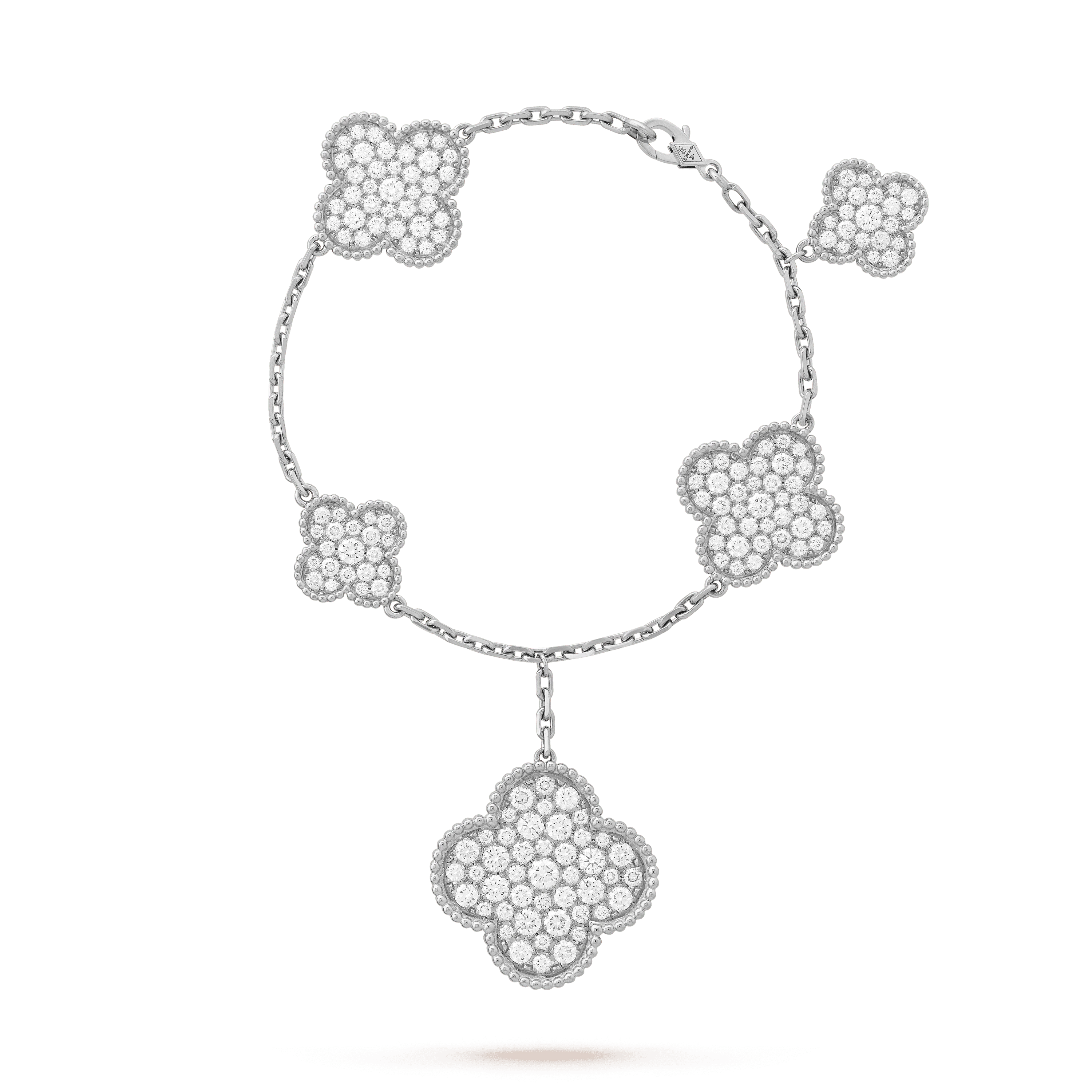 ¡®Imperial¡¯CLOVER 6 MOTIFS SILVER DIAMOND BRACELET