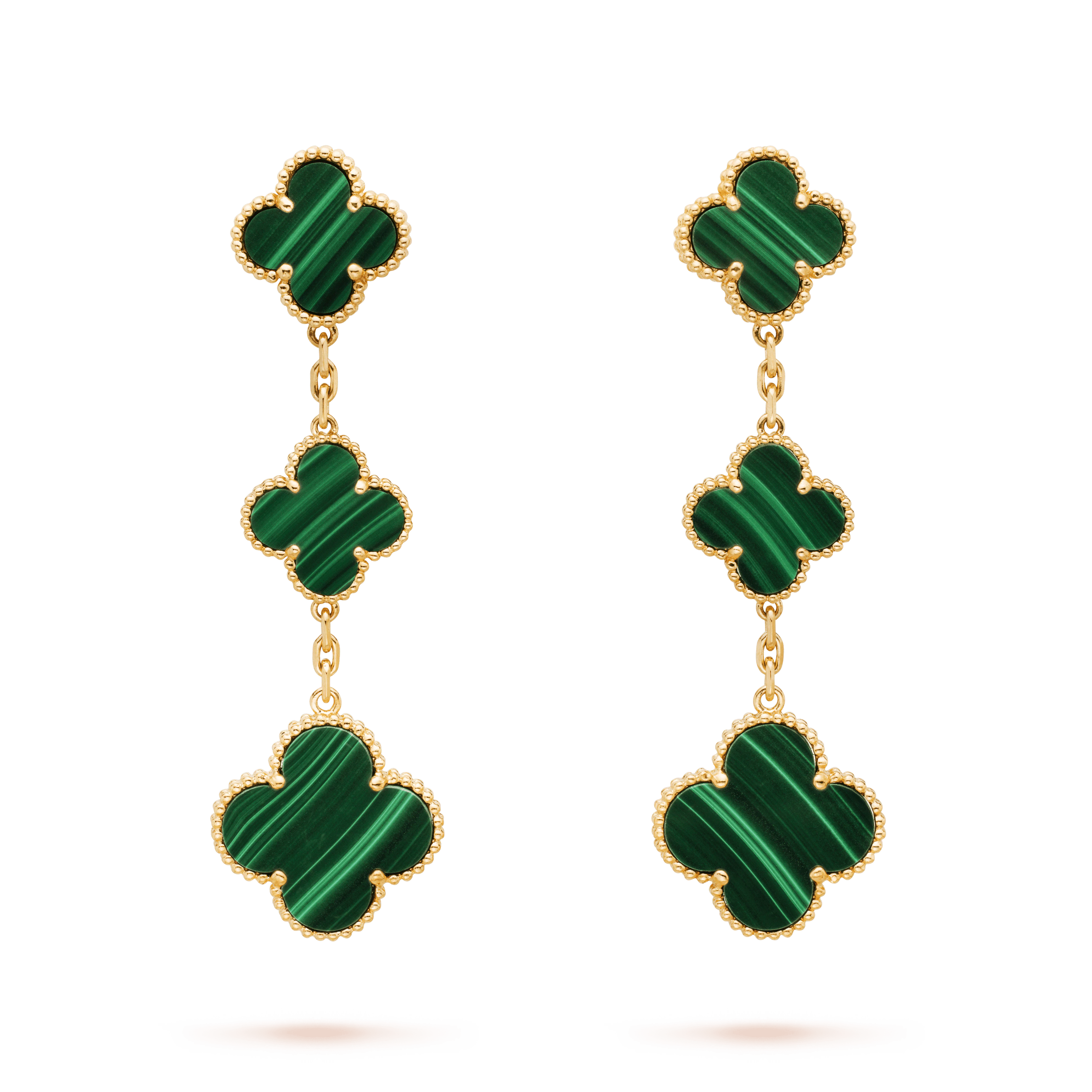 ¡®Imperial¡¯CLOVER MALACHITE 3 MOTIFS GOLD