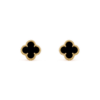 ¡®Imperial¡¯CLOVER MINI 9.5MM BLACK MOP EARRINGS