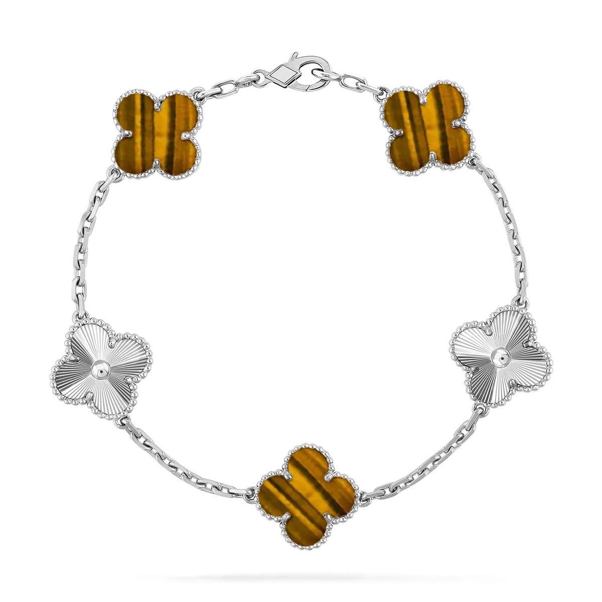 [Imperial]Neue CLOVER 5 MOTIFS TIGER EYE ARMBANDKOLLEKTION