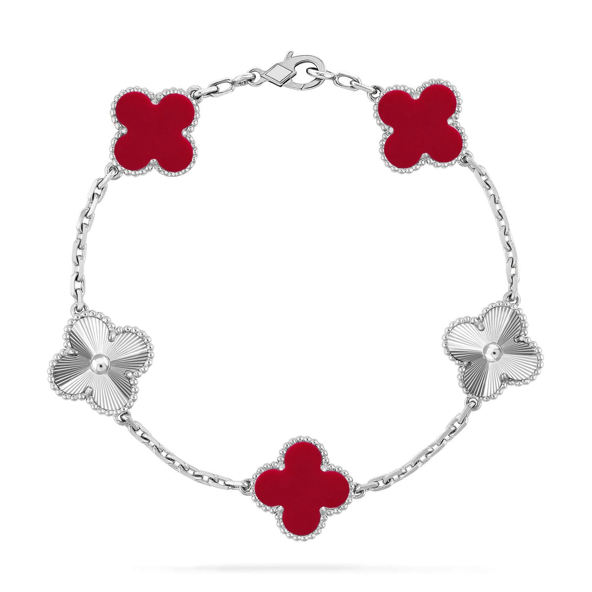 ```json
{
  "text": "[Imperial]Neue CLOVER 5 MOTIV ROTE KORALLEN ARMBAND KOLLEKTION"
}
```