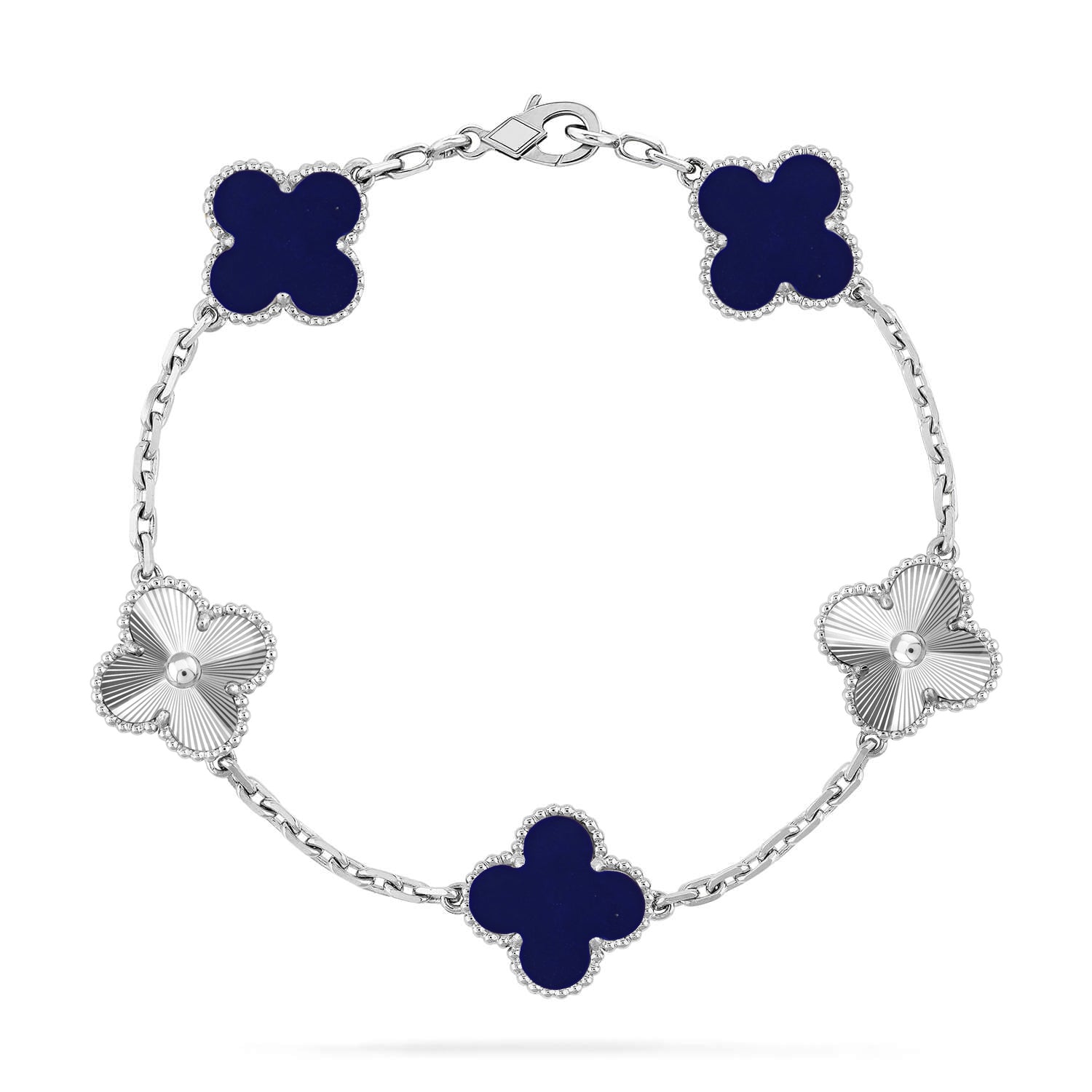 [Imperial]Nueva COLECCIÓN DE BRAZALETE TREBOL 5 MOTIVOS LAPISLAZULI