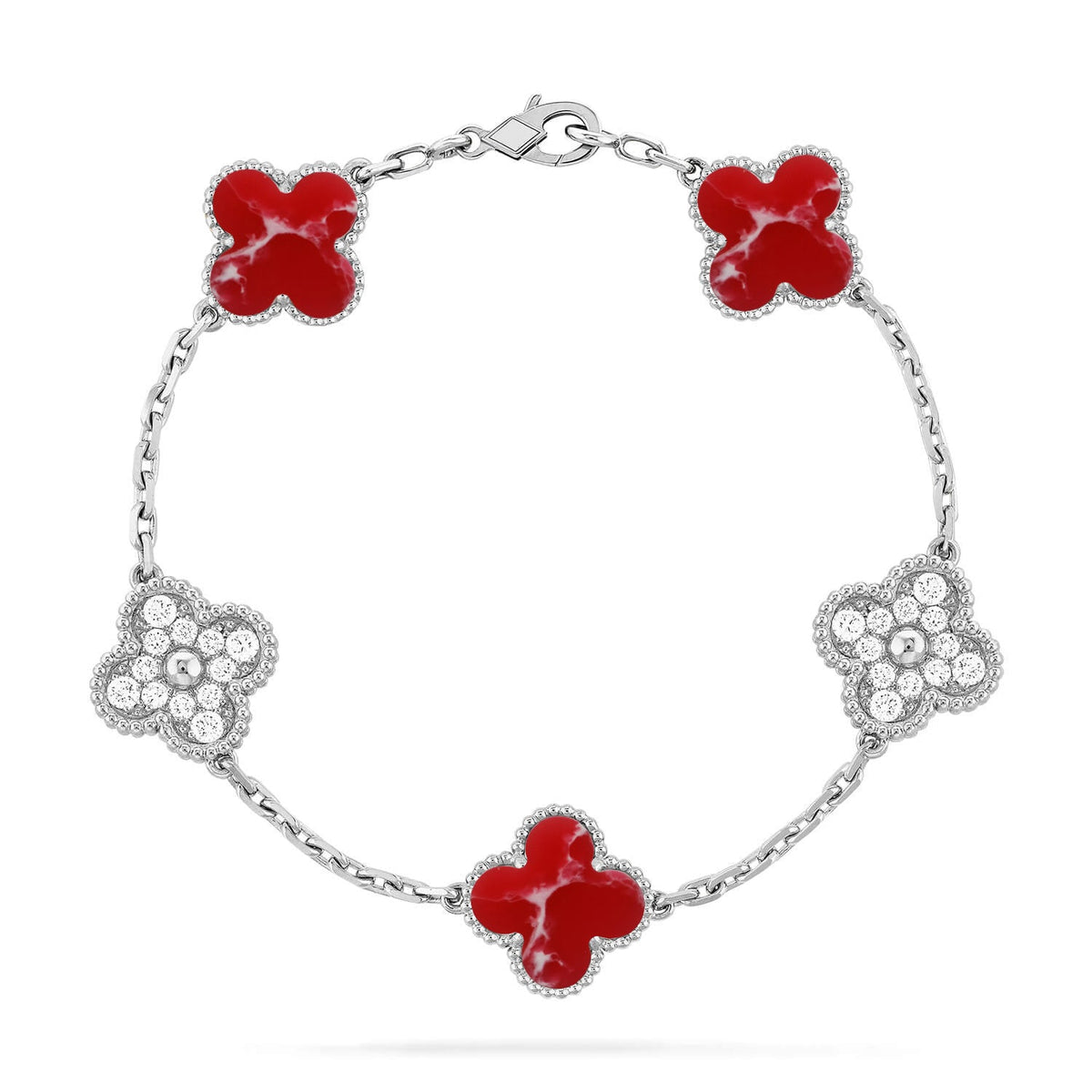 [Imperial]Neue CLOVER 5 MOTIV ROTES ARMREIF-KOLLEKTION
