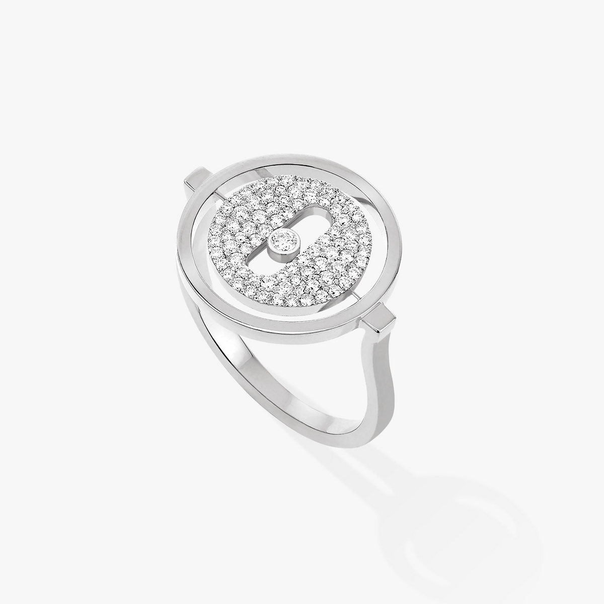 [Imperial] LUCKY MOVE PAVED SILVER DIAMOND RING