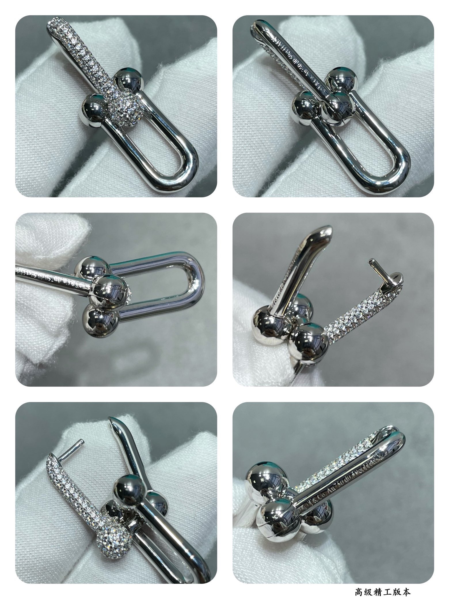 [Imperial] ARETES DE DIAMANTE EN FORMA DE U TF