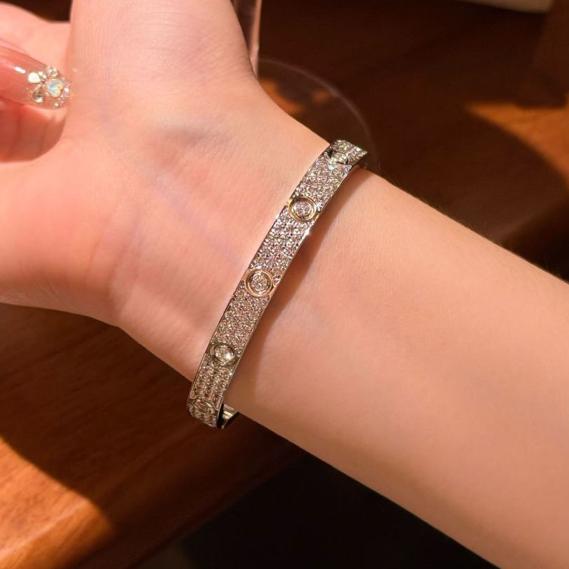[Imperial] LOVE ARMREIF 6,1MM DIAMANT-PFLASTERUNG 10 GROSSE DIAMANTEN
