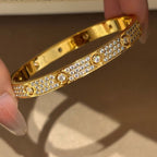 [Imperial] LOVE ARMREIF 6,1MM DIAMANT-PFLASTERUNG 10 GROSSE DIAMANTEN