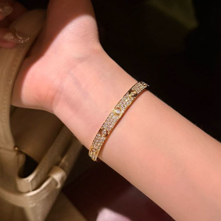 [Imperial] LOVE ARMREIF 6,1MM DIAMANT-PFLASTERUNG 10 GROSSE DIAMANTEN