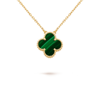 ¡®Imperial¡¯CLOVER 15MM MALACHITE SINGLE FLOWER  NECKLACE