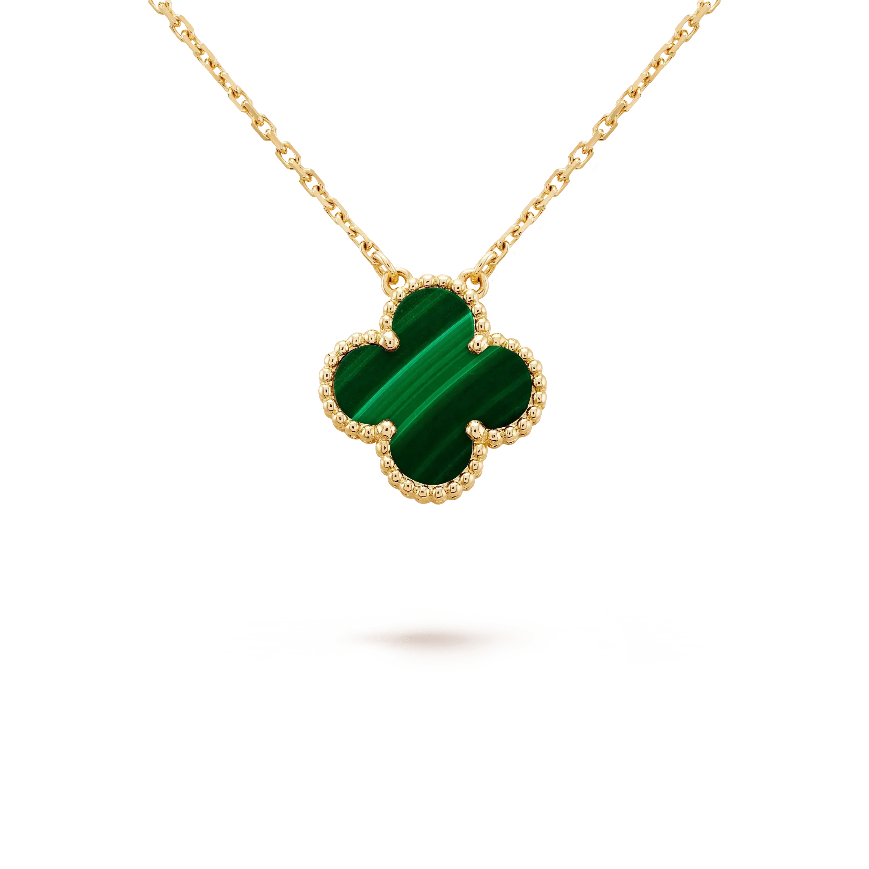¡®Imperial¡¯CLOVER 15MM MALACHITE SINGLE FLOWER  NECKLACE