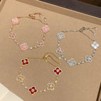 ¡®Imperial¡¯CLOVER 5 MOTIF PINK BLUE RED WHITE BRACELET