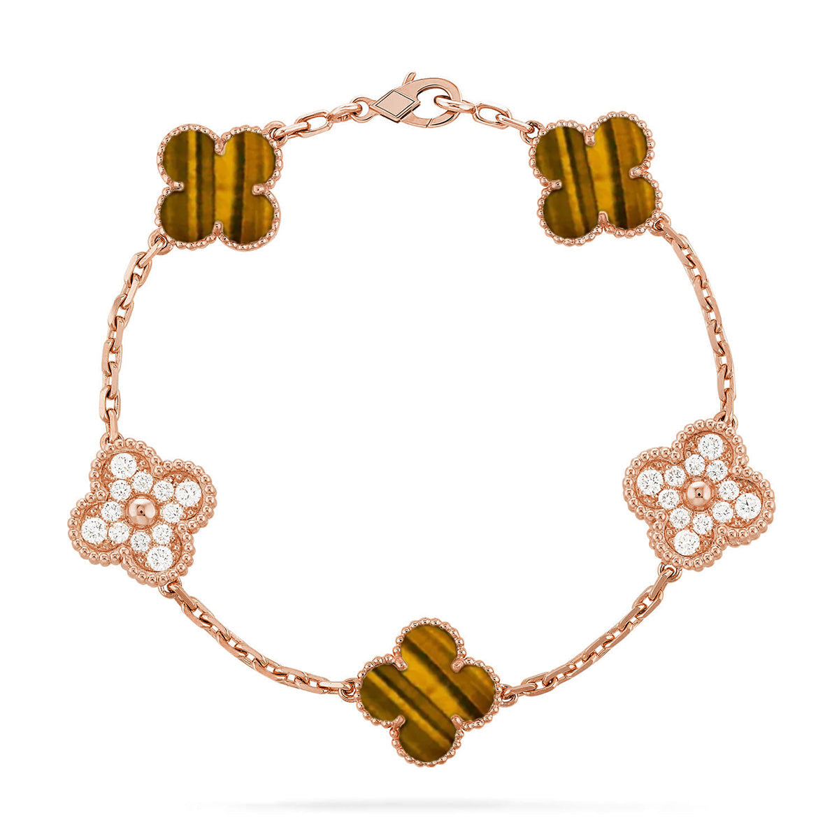[Imperial]Neue CLOVER 5 MOTIFS TIGER EYE ARMBANDKOLLEKTION