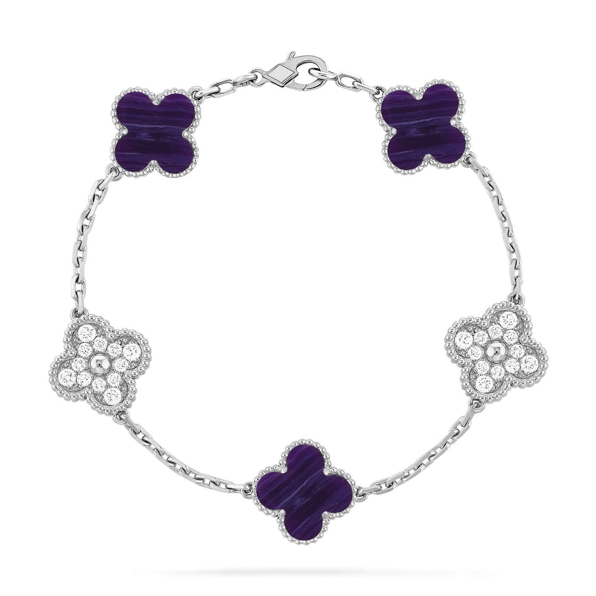 [Imperial]NEUE CLOVER 5 MOTIV LILA STREIFEN ARMBANDKOLLEKTION