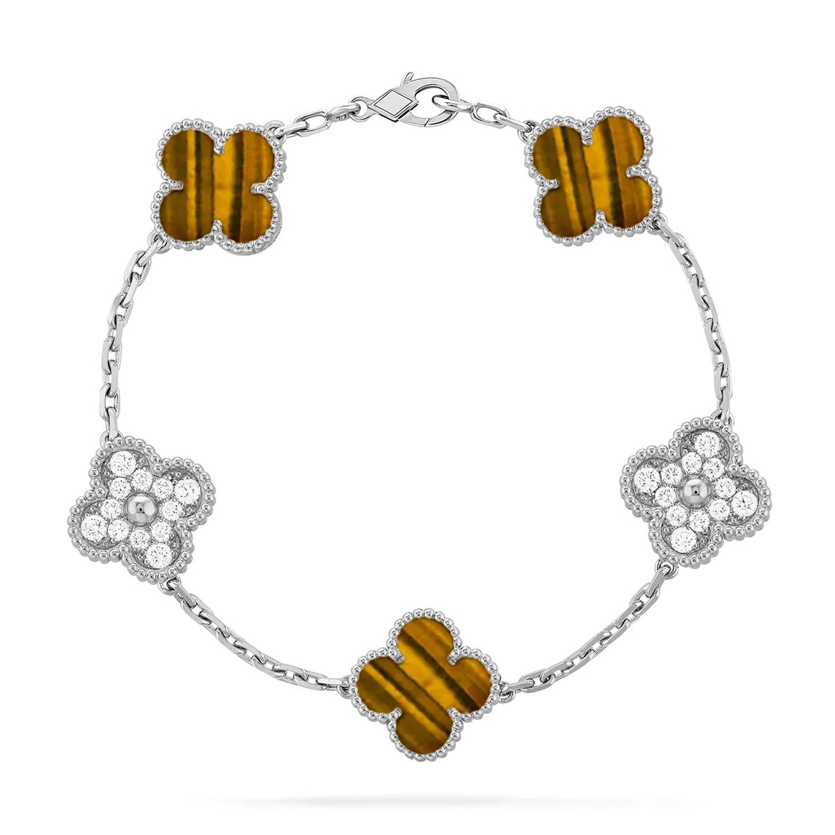 [Imperial]Neue CLOVER 5 MOTIFS TIGER EYE ARMBANDKOLLEKTION
