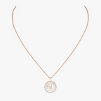[Imperial] LUCKY MOVE 1 DIAMOND WHITE MOTHER OF PEARL PINK GOLD DIAMOND NECKLACE