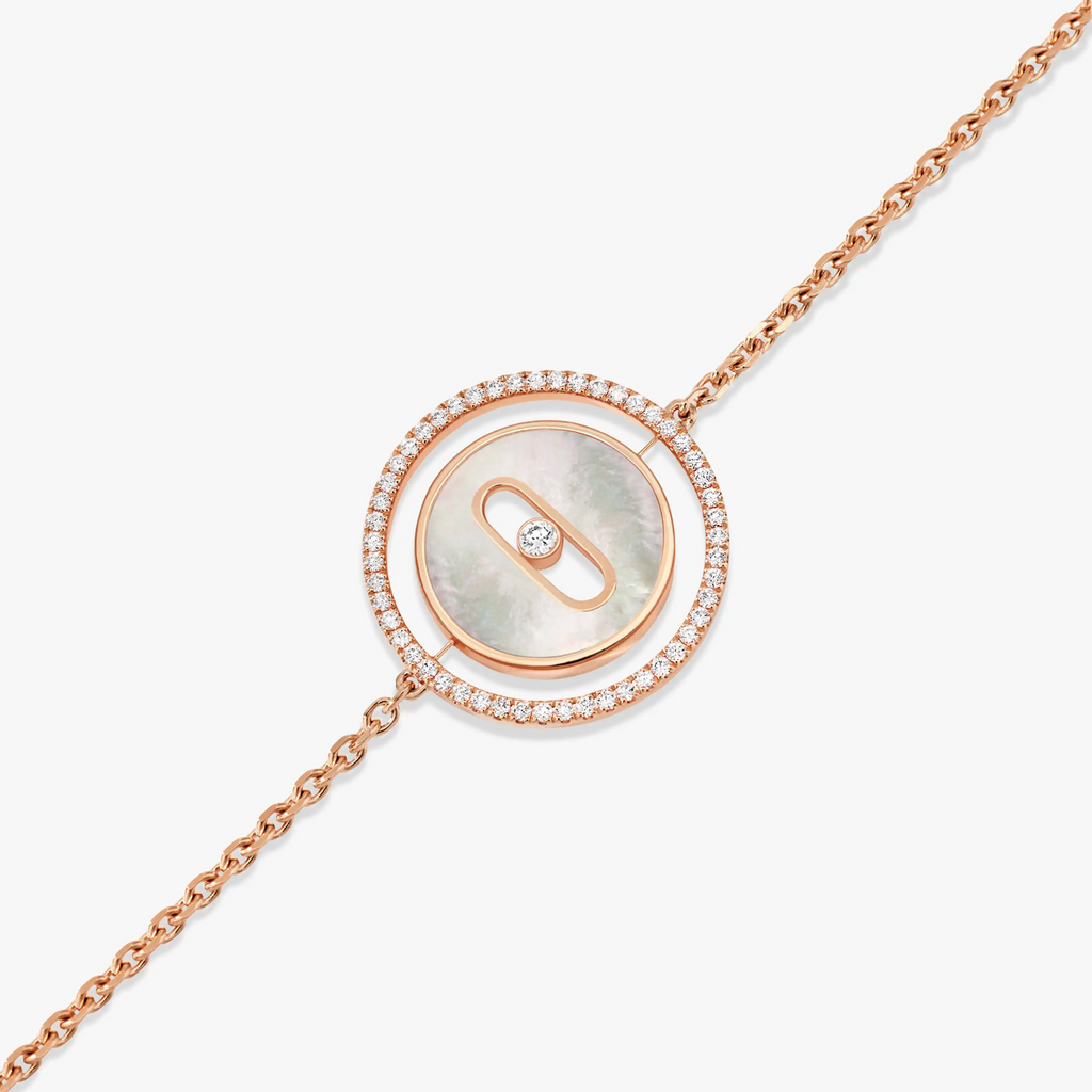 [Imperial] LUCKY MOVE WHITE PERLMUTT ROSÉGOLD DIAMANTARMBAND