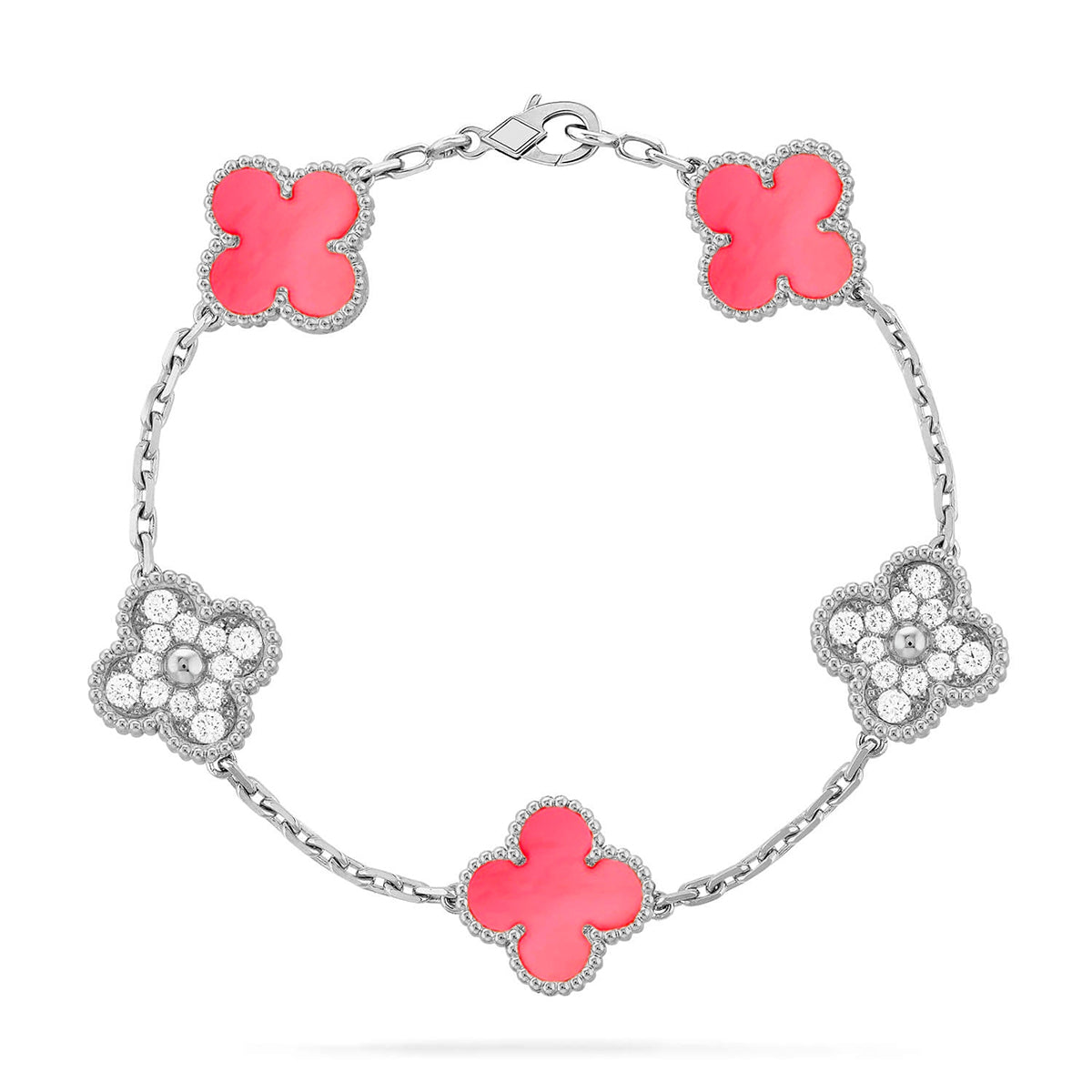 [Imperial]Neue CLOVER 5 MOTIFS PINK MOP ARMBAND KOLLEKTION
