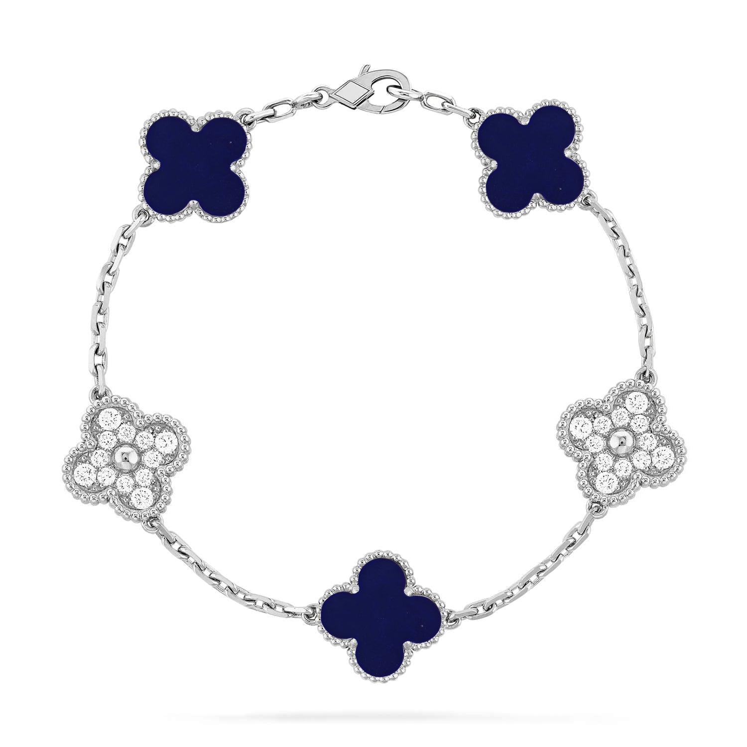 [Imperial]Nueva COLECCIÓN DE BRAZALETE TREBOL 5 MOTIVOS LAPISLAZULI
